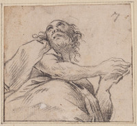 A+ 066
<br/>
Apostel met gevouwen handen, van onderen gezien
<br/>
<em>Correggio, Antonio (Allegri) (1489-1534) - kopie naar</em>